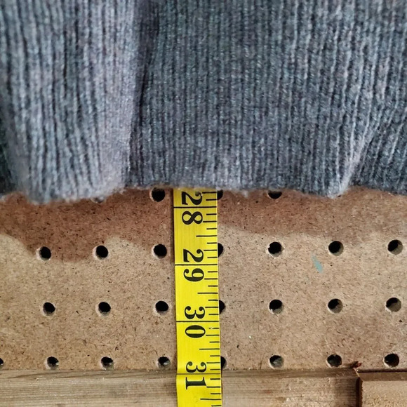 J Crew Sweater Mens XL Pullover Shawl Collar Lambs ‎ Wool Grey Button Front - Picture 6 of 7